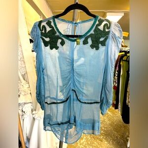 Vintage silk chiffon blouse